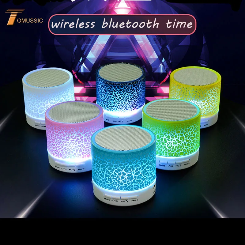 

Mini LED Portable Wireless Bluetooth Speaker Handfree MP3 TF Card USB Music Loudspeaker For iPhone X Samsung Phone MI With Mic