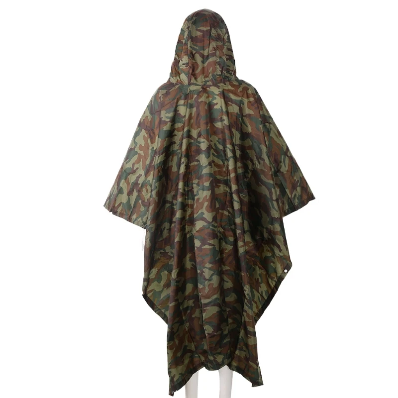 3в1 Открытый походный рюкзак дождевик пончо пальто камуфляж палатка тент коврик