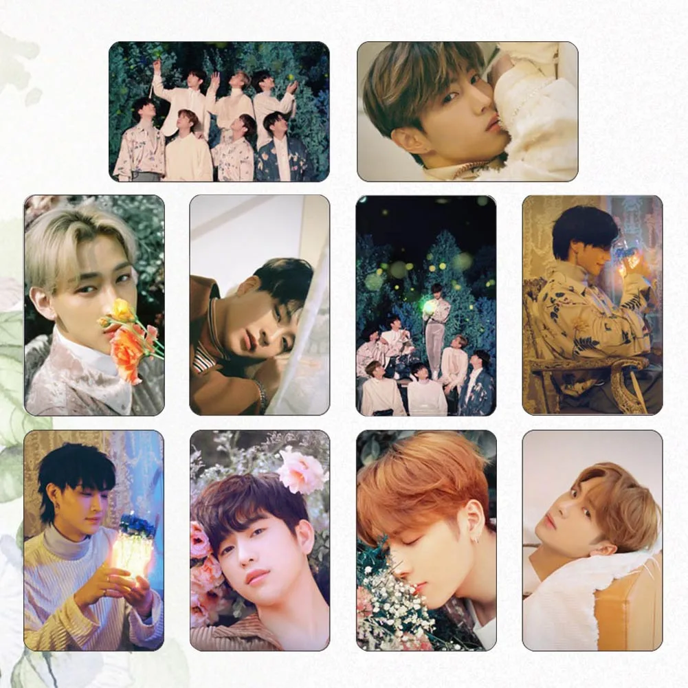 

10Pcs/Set K-pop GOT7 New Ablum Photocard Stikcy Cards Student Crystal Card Sticker For Fans Collection Gift