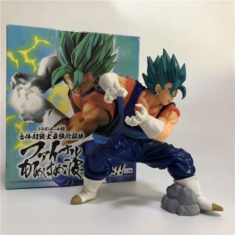 

Dragon Ball Z Blue Hair Gogeta Strongest Nirvana Goku Super SaiYan God Brush Outbreak Vegeta PVC Figure DBZ Collection 18cm