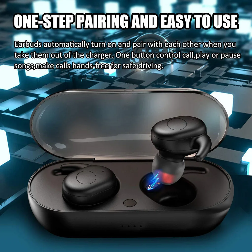 

TWS Bluetooth 5.0 Wireless Earphone HIFI Stereo Call with Charging Box