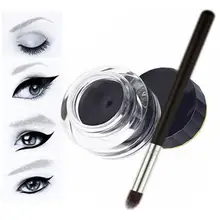 Бренд черный цвет подводка для глаз гель с кистью легко носить макияж стойкий водонепроницаемый подводка для глаз Макияж Красота женская косметика