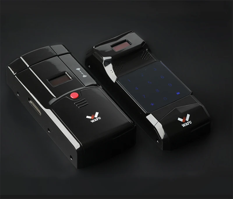 WAFU New Arrival Keyless Entry Electronic Remote Indoor Touched Fingerprint Smart Door Lock Wireless 433mHZ Invisible Intelligen