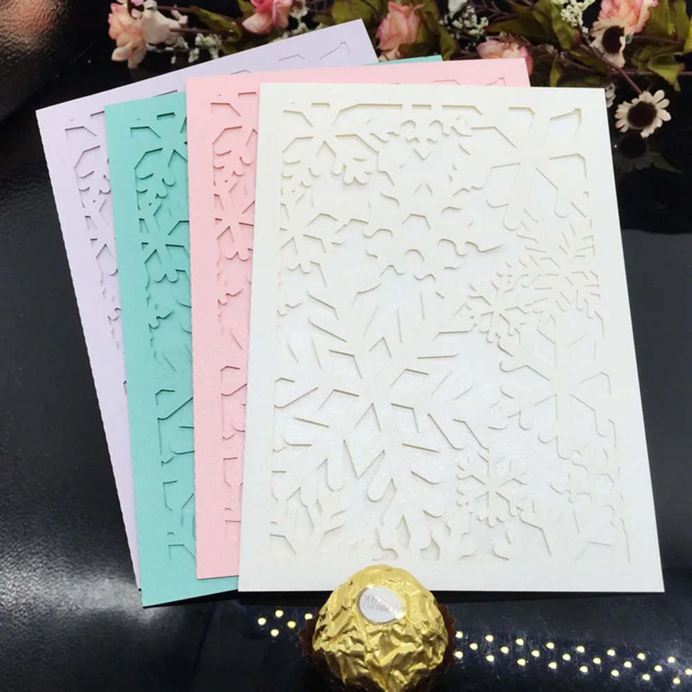 snowflake birthday invites