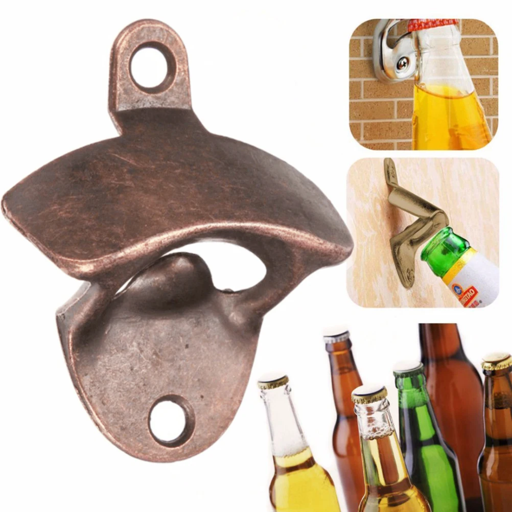 

Wall Opener Kitchen Party Supplies Wall Beer Opener Metal Retro Wall-Mounted Bottle Opener