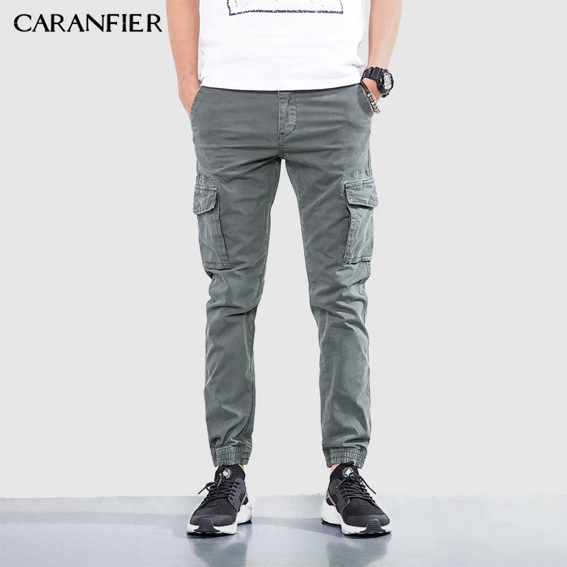 slim cargo pants mens black