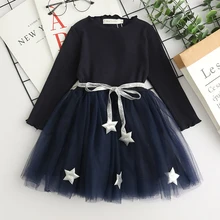 Mayfair Cabin/платье для девочек новая осенняя одежда для девочек От 3 до 7 лет, белое джинсовое платье принцессы Детские хлопковые платья с длинными рукавами