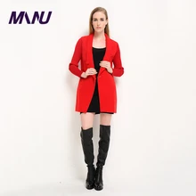 Осень / зима тонкий шерстяное пальто корейски женский однокнопочной верхняя одежда шерстяные теплые пальто Femininos MUJ22009