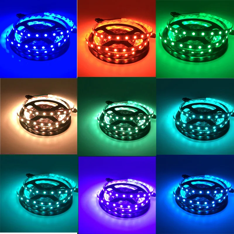 Светодиодные ленты 3528 5050 DC12V 60 Светодиодный s/m гибкий светодиодный светильник RGB 3528 5050 Светодиодные ленты 300 светодиодный s 5 м/лот