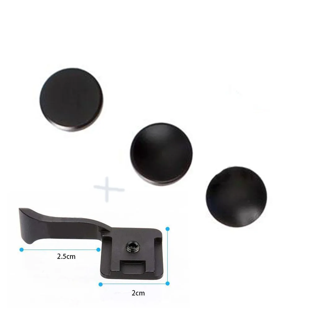 4in1 черный переключатель спусковой кнопки фотографического затвора+ кнопка большого пальца GRIP THUMBS фиксированная Пряжка для оптоволоконного кабеля Fuji X-PRO1 X-E2 X-A1 X100 X100S x10 x20 X-M1 X-A1 - Цвет: 4 in 1 black