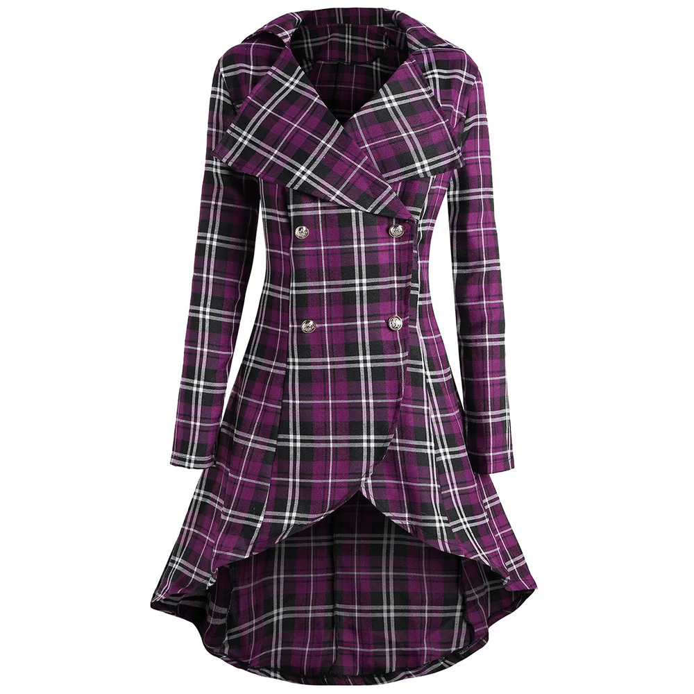 Women Asymmetric Trench Coat Autumn Long Sleeve Spring