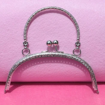 

KISSDIY 16 cm Silver Metal Purse frames for DIY bag handle Frame bag sewing accessory ,20pcs/lot wholesale freeshipping