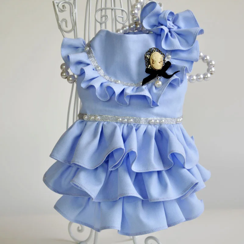 

Fashion Pet Dog Dresses Party Wedding Puppy Lace Dress Skirts Costume For Dog Clothes Clothing Free Shipping