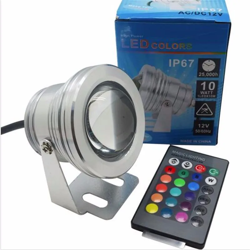 16 Renk 10 W 12 V RGB LED Sualt e me 1000LM Y zme Havuzu G let 
