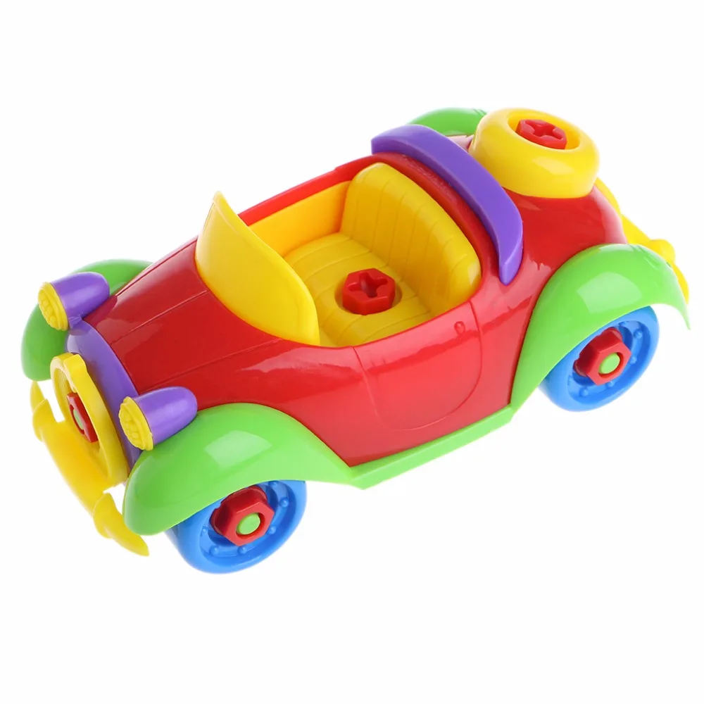 

New Baby Kid Colorful Car Puzzle Assembly Early Educational Toy DIY Creative Bricks-30