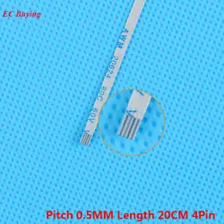 5 шт. FFC 200 мм Длина 4 Булавки ленточный кабель 4 Булавки плоский кабель обратном направлении 0.5 мм Шаг 20 см Длина напротив 4 Шпильки для TTL