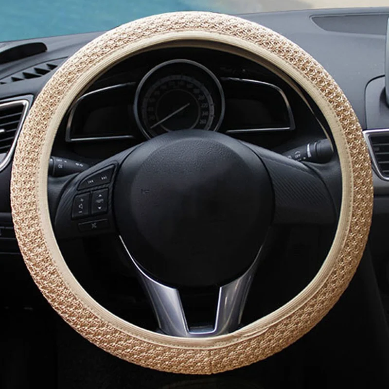 

Universal DIY Car Steering Wheel Cover Fit For Most Cars Breathable Fabric Durable Skidproof Auto Covers Car Styling