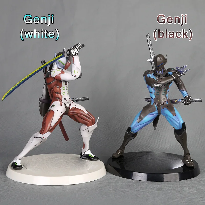 OW black/ white Reaper Genji Soldier 76 фигурки персонажей 26-30 см Статуэтка из ПВХ(китайская версия