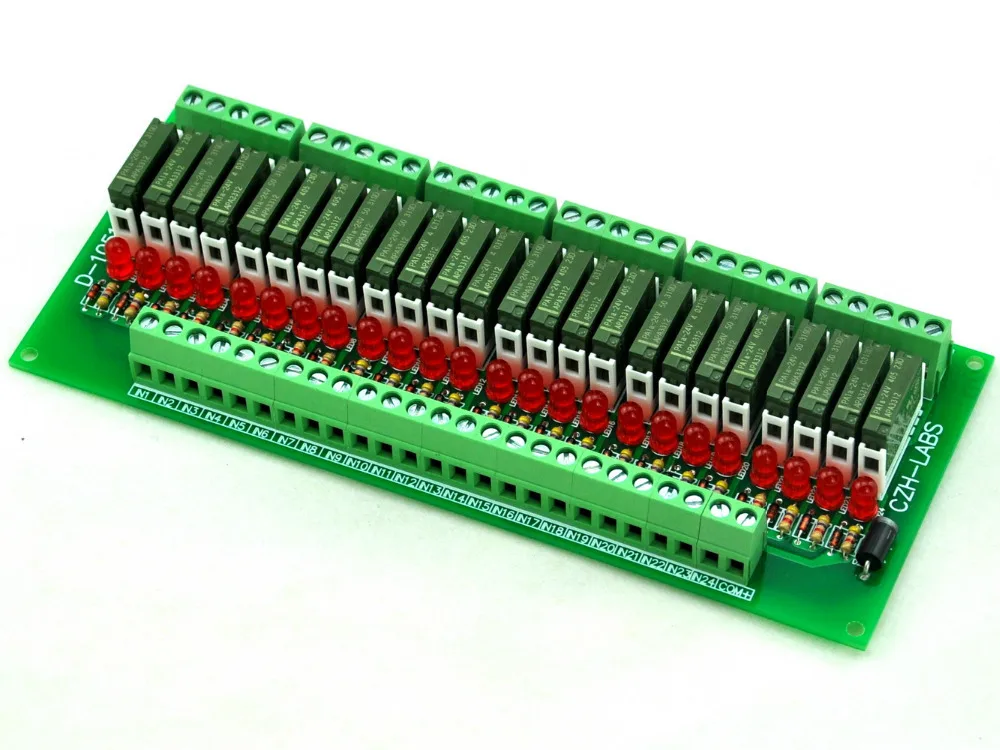 

Slim Panel Mount DC24V Sink/NPN 24 SPST-NO 5A Power Relay Module, APAN3124