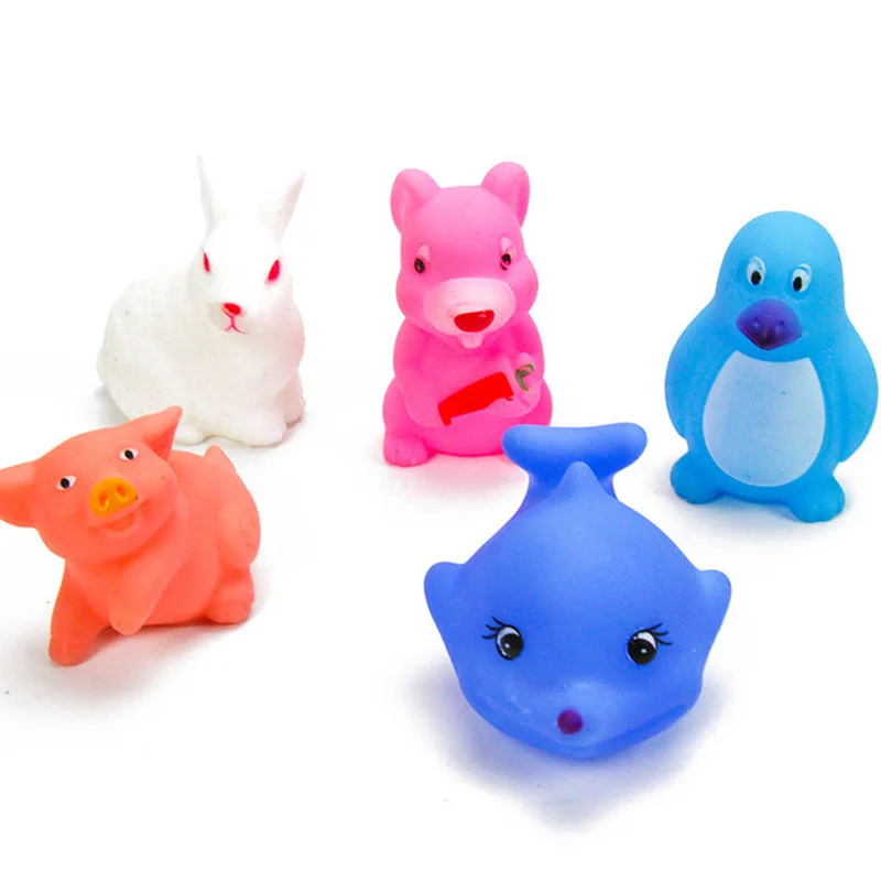 Bath Toys Animals Swimming Water Toys Mini Colorful Soft Floating Rubber Ducks Squeeze Sounds Fun Gifts for Baby Kids Bath Toys Animals Swimming Water Toys Mini Colorful Soft Floating Rubber Ducks Squeeze Sounds Fun Gifts for Baby Kids