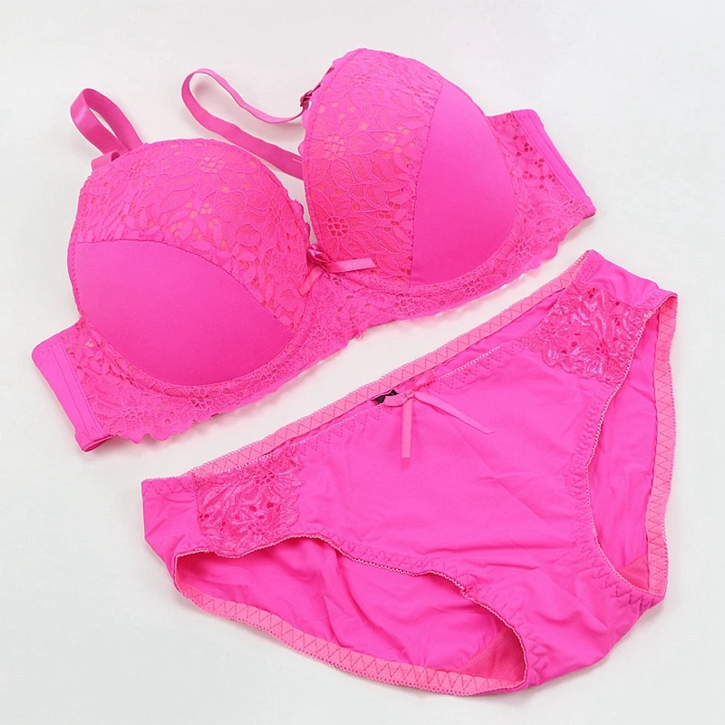 DaiNaFang Lady Lace Push Up Bra Sets 38/85 40/90 42/95 D DD E Cup Underwear Panties Womens Sexy Lingerie Female plus size bra and panty sets