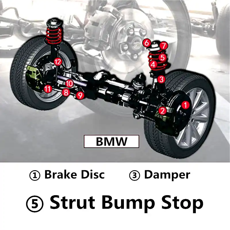 2 Pcs Car Suspension Rubber Strut Bumper Bump Stop 31331124449 for bmw