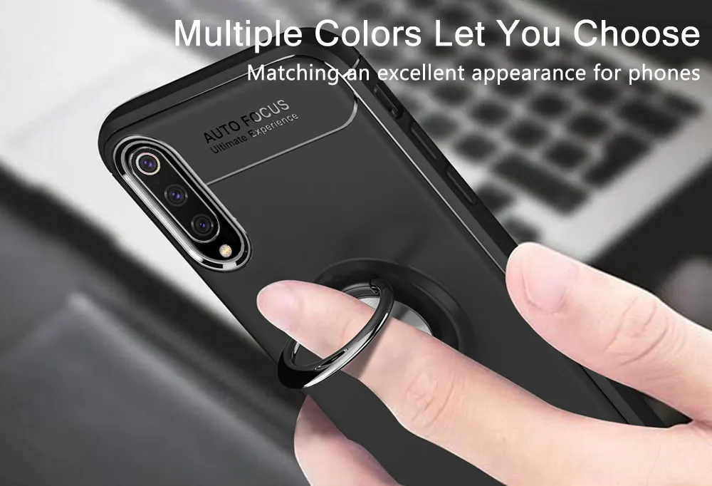 iphone se wallet case KEYSION Case For Xiaomi Mi 9 SE Mi 8 Pro Lite Soft TPU Magnetic Magnet Car Finger Ring Holder Kickstand Back Cover for Mi9 Mi A2 iphone se silicone case