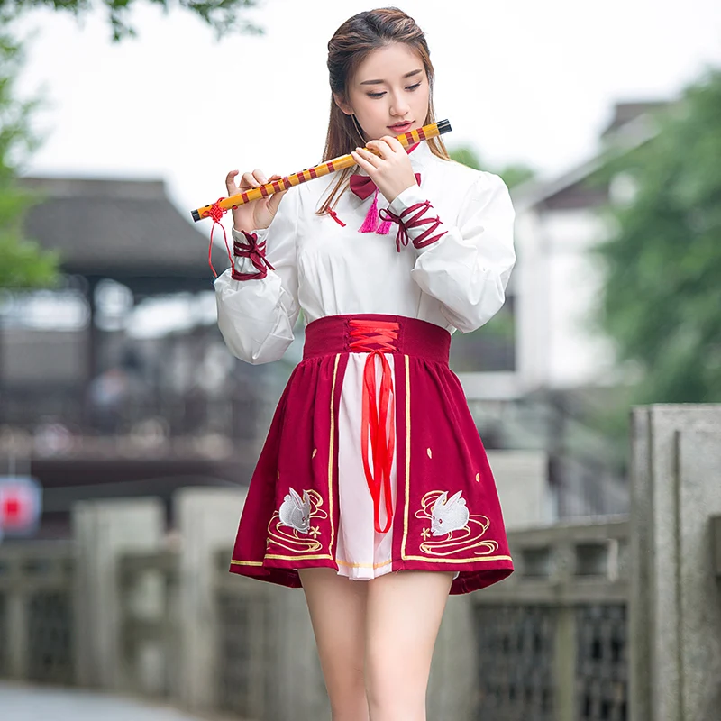 Китайский стиль Женская Вышивка Hanfu Китайский сказочный костюм традиционный старинный китайский костюм сценическая одежда