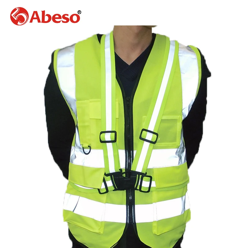 

Abeso 2018 High Quality High Visibility Reflective Vest Working Clothes Motorcycle Cycling Sports Outdoor Reflective SafetyA1100