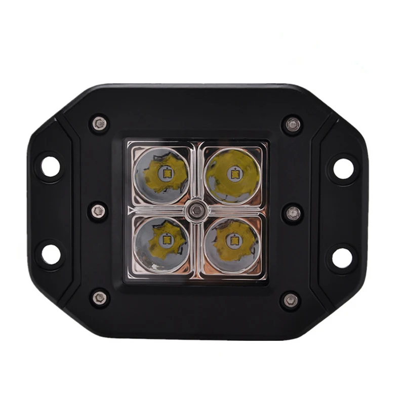 ECAHAYAKU, 2 шт., 12 Вт, вспышка, светодиодный светильник, IP67, для Jeep wrangler, Jeep, JK, Ford raptor, svt, F-150, пикапы, Автомобильный светодиодный светильник