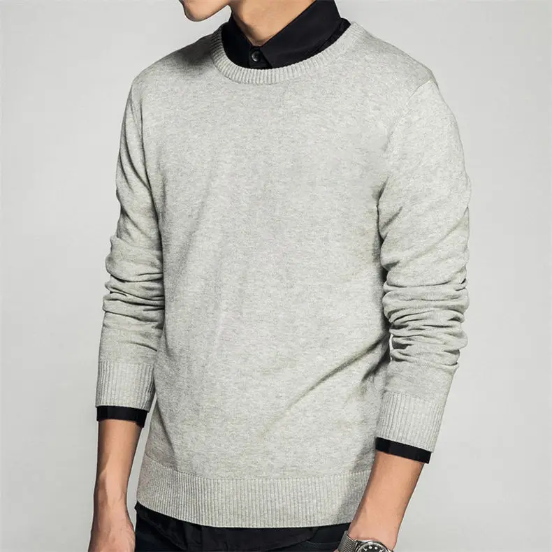 Plus Size 5XL O Neck Mens Sweater Pullovers Autumn Standard Wool knitted Christmas Sweater Jumpers Male Knitwear Red Black Grey-03