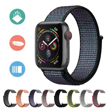 

For Apple Watch Band Series 3/2/1 38MM 40MM Nylon Soft Breathable Nylon for IWatch Replacement Band Sport Loop Series4 42mm 44mm