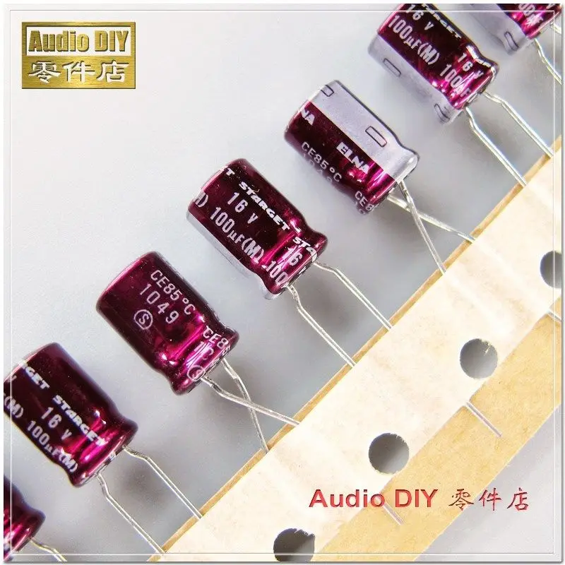

ELNA Purple Red Robe STARGET 100uF 16V100uf Audio Electrolytic Capacitor
