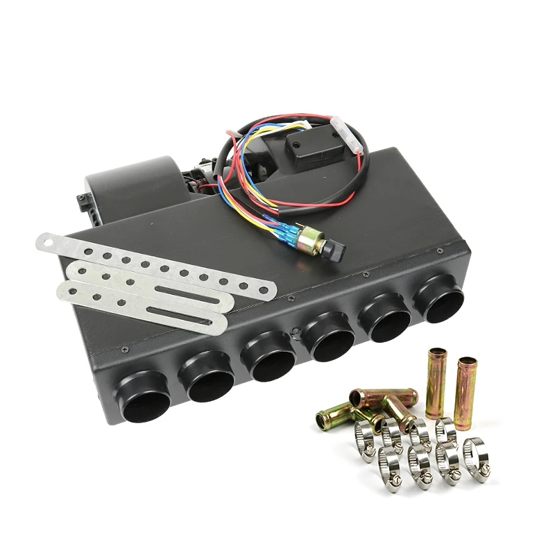 

12V/24V Universal 6 Hole Auto AC Evaporator Assembly Unit Air Conditioner water Heater for Truck Minibus Y