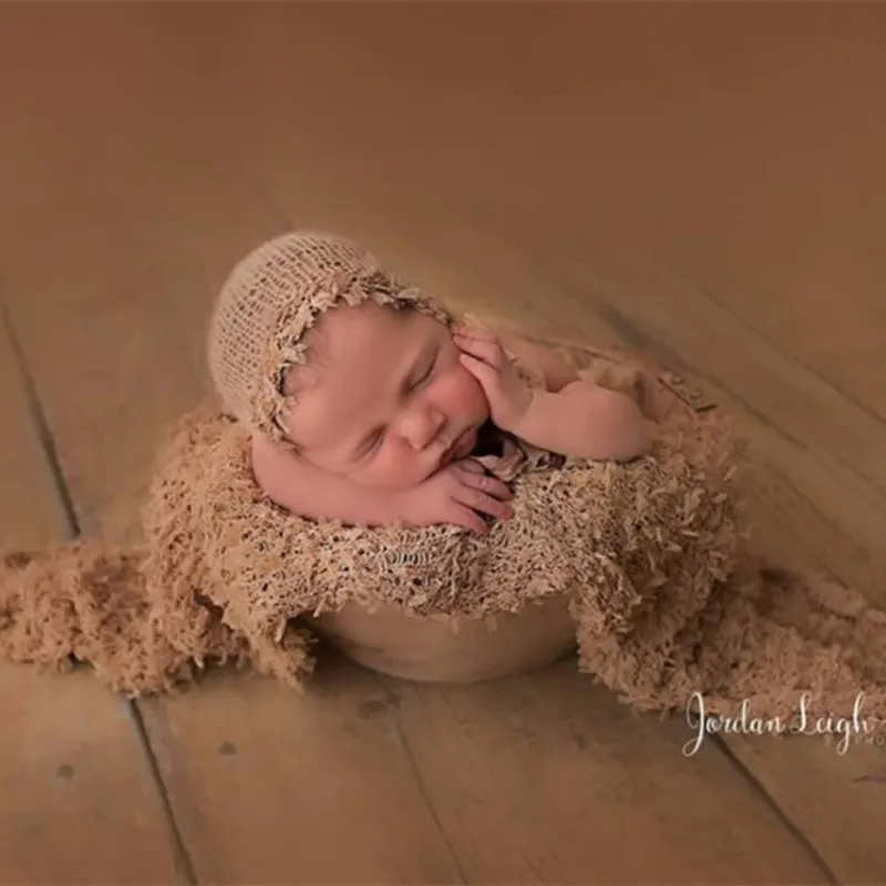 Newborn baby wrap photography props,Handmade lace stretch wrap for baby