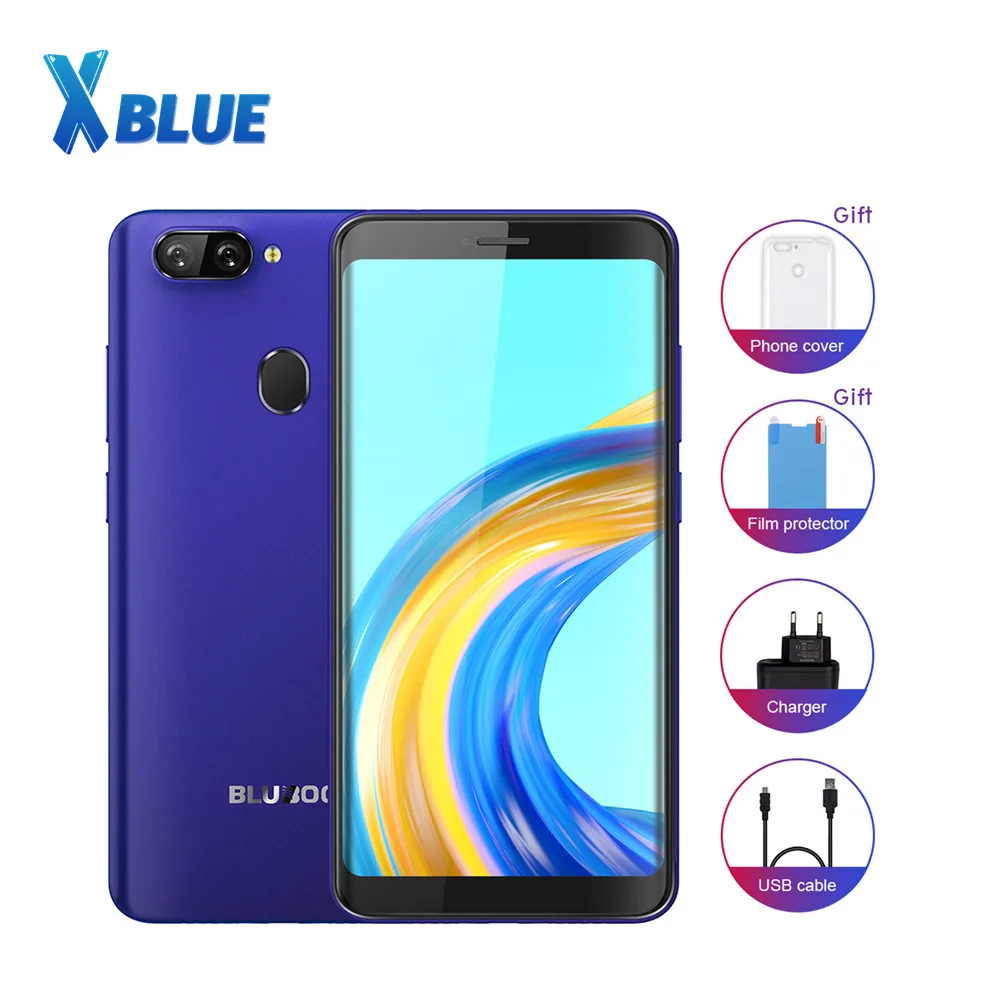 

Bluboo D6 pro 4G LTE Android 8.1 5.5Inch MTK6739V Quad-core 1.5GHz Fingerprint 2GB RAM 16GB ROM Dual SIM 2700mAh Mobile phone