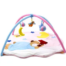 95 см Дизайн Lovely Baby Игровой коврик тренажерный зал мультфильм Детские ползунки активности ковер спящего медведя музыкальные развивающие