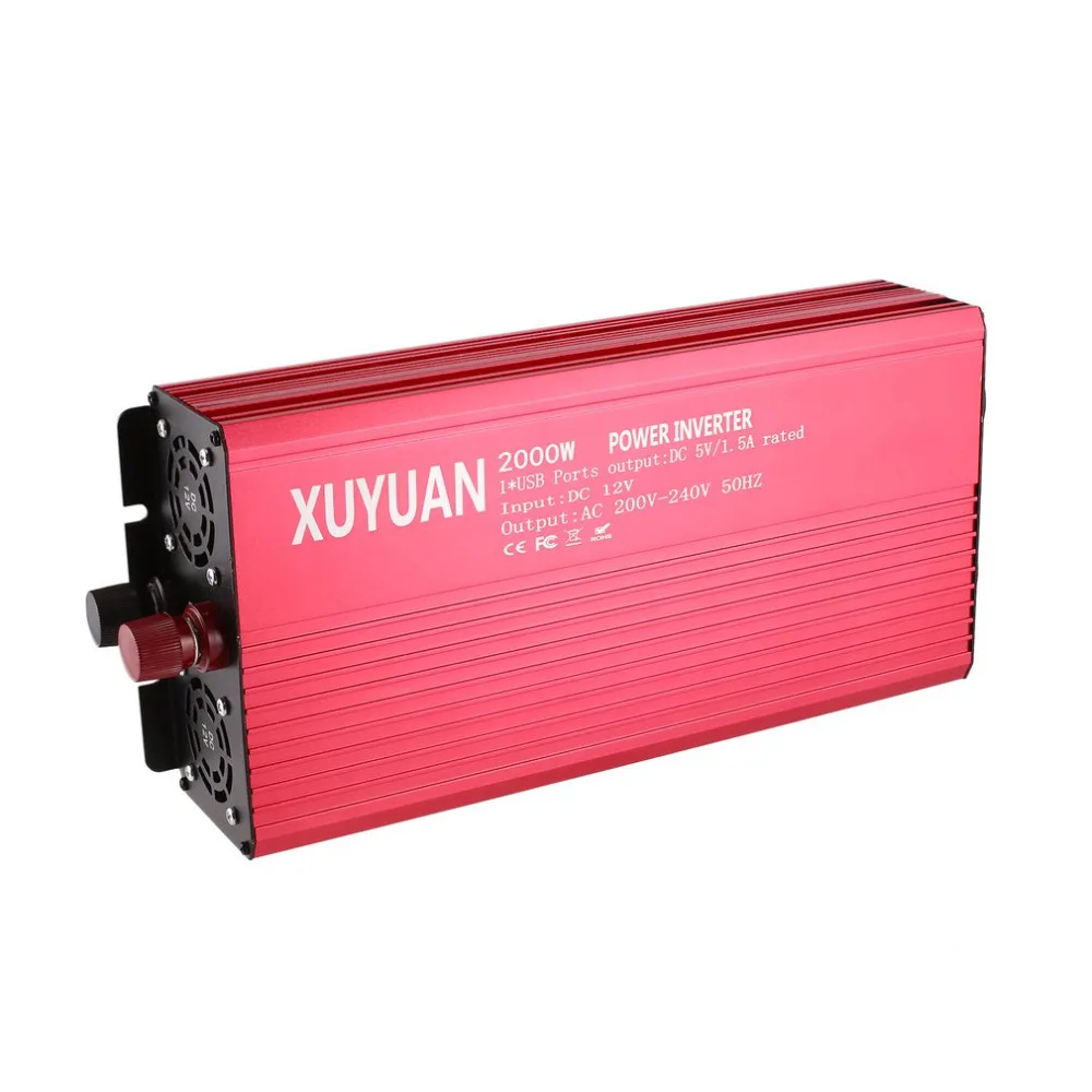 

2000W Car Power Inverter DC 12V to AC 220V Charger Converter Adapter EU Plug