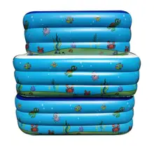 Семейный надувной бассейн негабаритный аквапарк Детский мультфильм выше 6 лет бассейн квадратный Забавный домашний инструмент