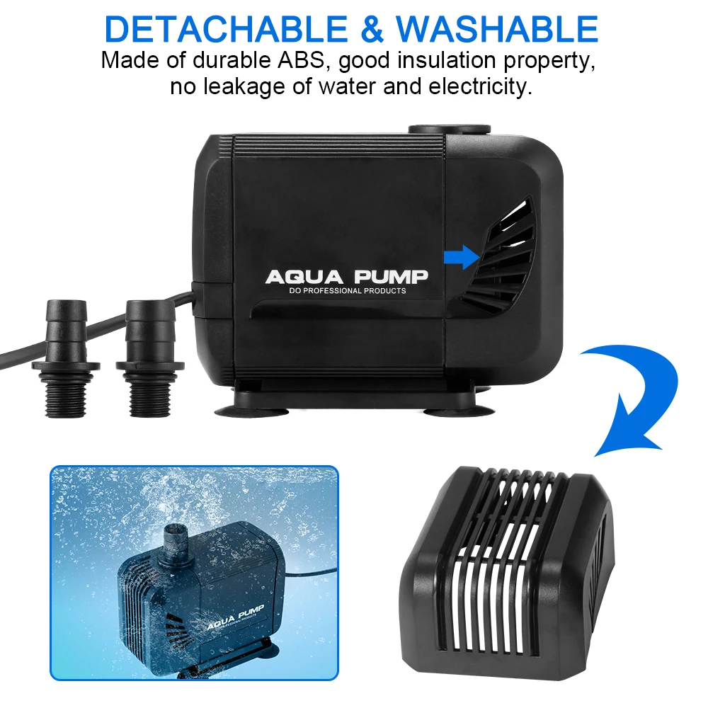 

Fountain Pump Head Water Pump Submersible Water Pump Fish Pond Aquarium Tank Waterfall Fountain Fountain Pump connector UK PLUG