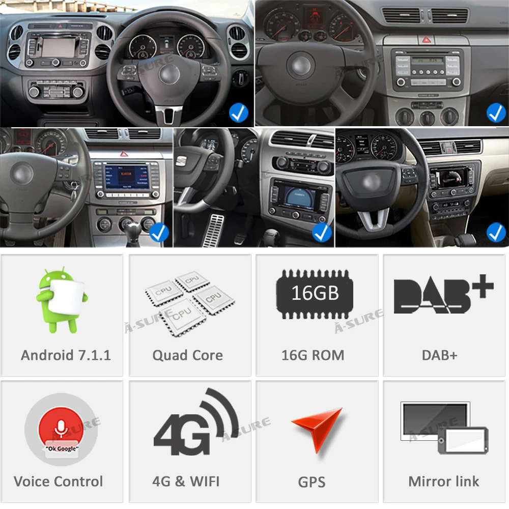 Clearance A-Sure 2 Din Android Auto Radio Car DVD Player Navigation GPS for VW Golf mk6 5 Polo Jetta Tiguan Passat B6 5 cc skoda octavia 3 Clearance A-Sure 2 Din Android Auto Radio Car DVD Player Navigation GPS for VW Golf mk6 5 Polo Jetta Tiguan Passat B6 5 cc skoda octavia 3