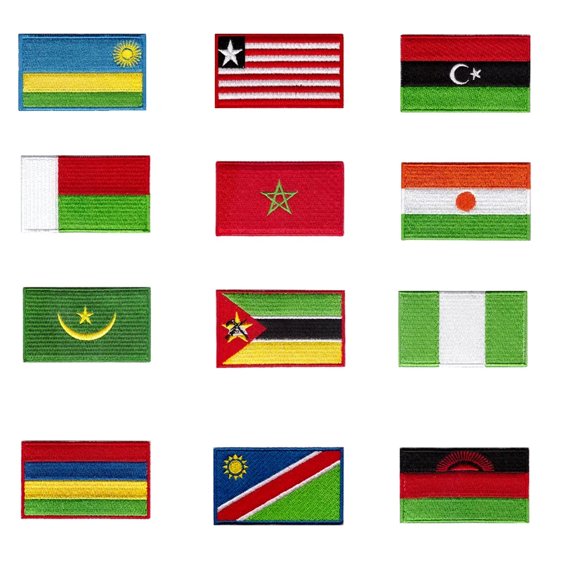 

2018 Nation Flag Patches For Clothing National Emblem Patch Sewing On Embroidered Stickers For Clothes Country Iron On Patches