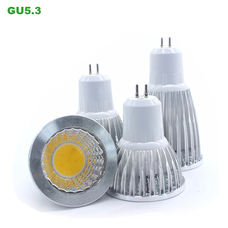 Лампада светодиодные лампочки MR16 GU5.3 COB 3 Вт 5 Вт 7 Вт 9 Вт 10 Вт с регулируемой яркостью 110V 220V Светодиодный прожектор DC12V лампы GU 5,3 220V