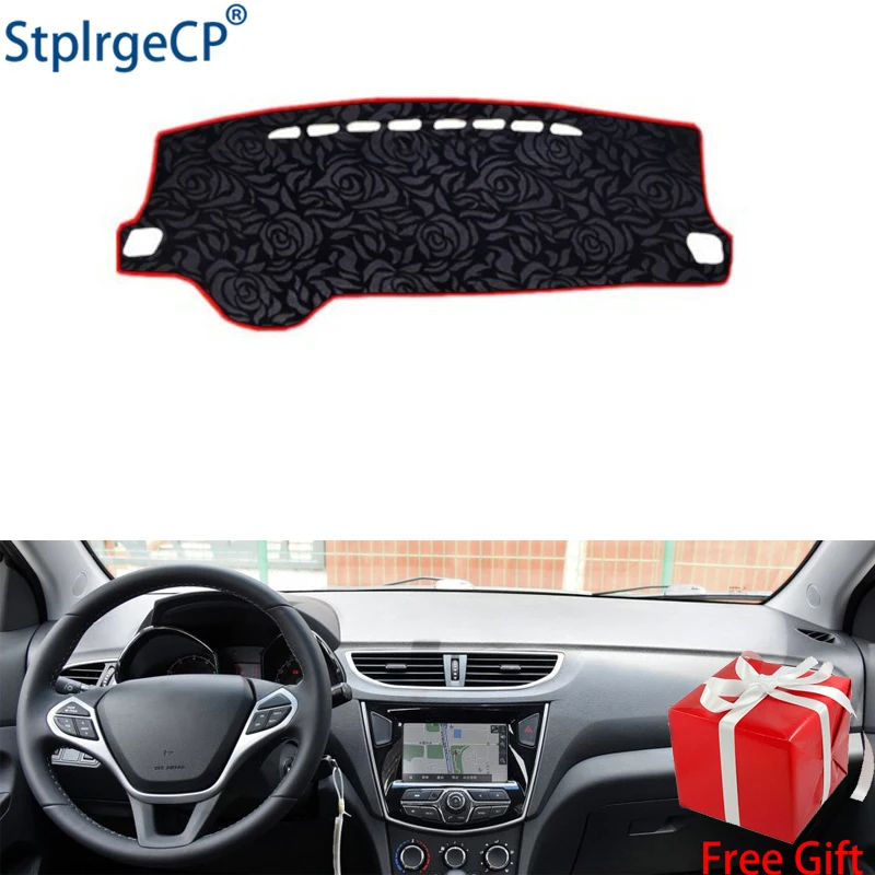 

Новейший нескользящий коврик для приборной панели автомобиля с рисунком роз, наклейка для автомобиля с защитой от УФ-лучей для CHERY ARRIZO 3 2015, Стайлинг автомобиля