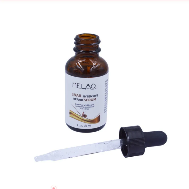 MELAO Snail Essence Hyaluronic Acid Serum Moisturizing Whitening Lifting Firming Essence Anti-Aging Face Skin Care Repair 30ml