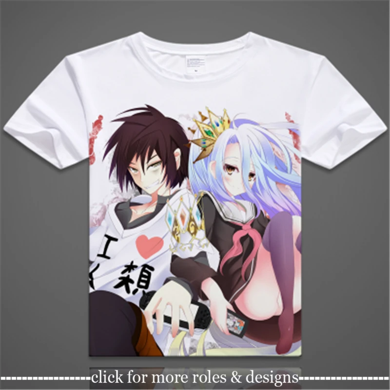 

No Game No Life Stephanie Dola Cosplay Costume Cloth Unisex Short Sleeve T-shirt