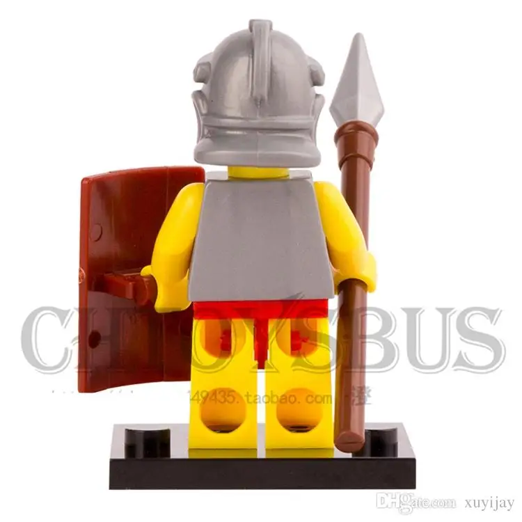 21PCS Ancient Rome Fighter Gladiatus Infantry Soldier Building Blocks DIY Toys 