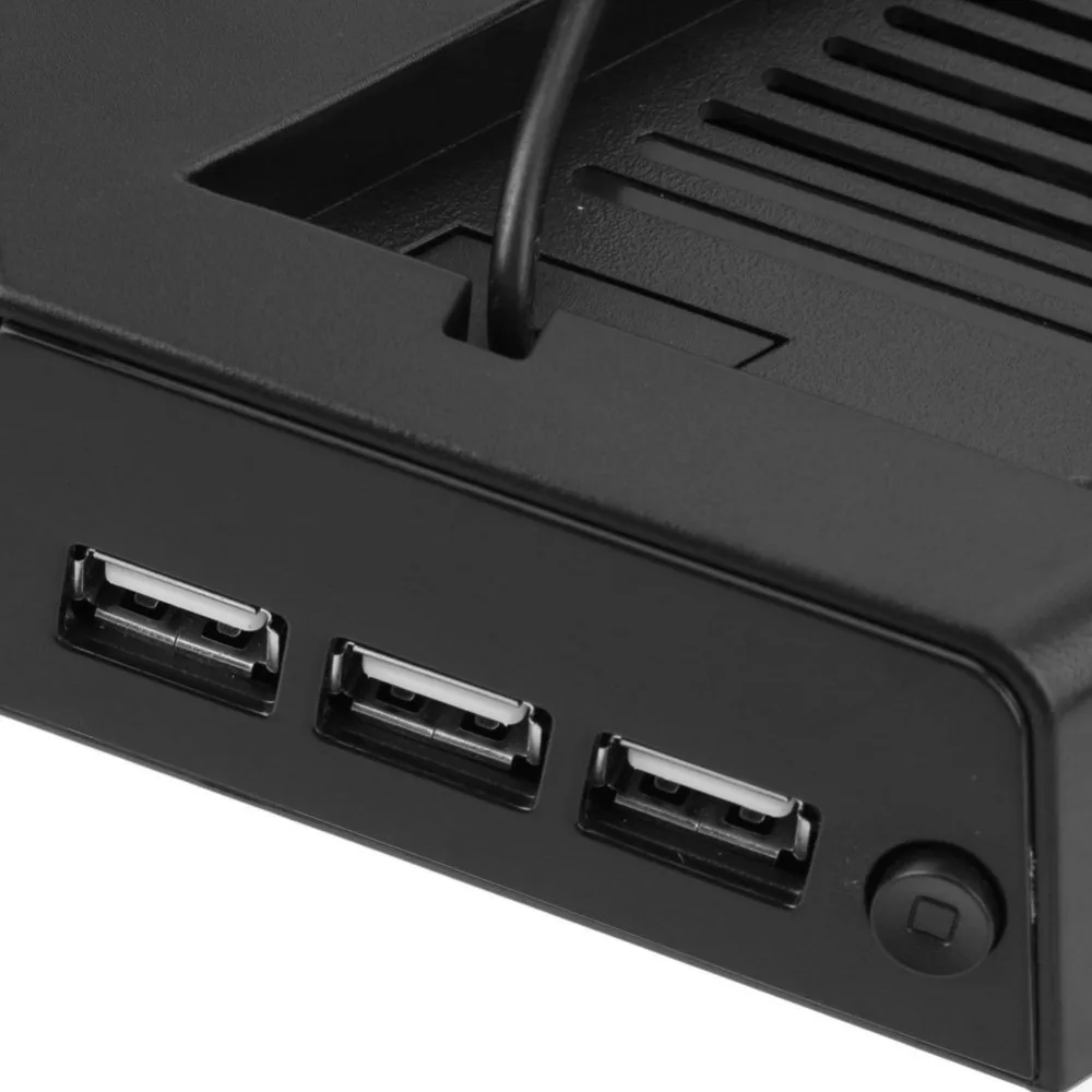 PS4 Pro Vertical Stand Cooling Fan Cooler for Playstation 4 Pro with Charging Dock Charger Station for Dualshock 4 Controller