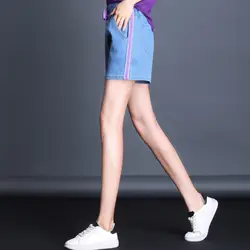 Эластичная кулиска на талии шорты из плотной ткани, 2019 женский, черный летний женский корейский стиль шорты молодые прямые шорты