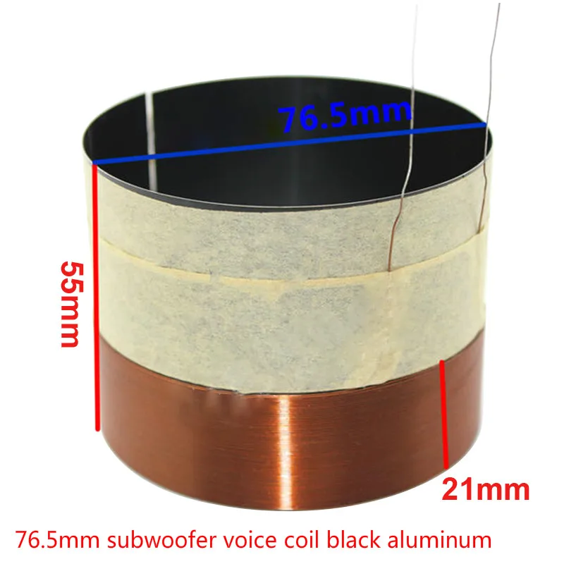 76.5mm subwoofer voice coil black aluminum